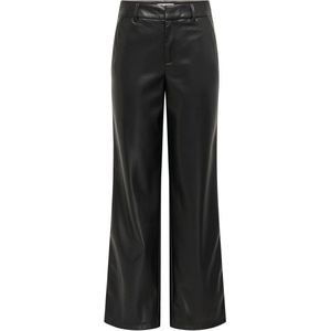 Only - ONLSMOOTH MW WIDE FAUX LEA PANT - Broek