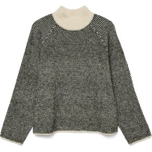 Vero Moda - Vmfelize Ls High Neck Pullover - Zwart - Gebreide Trui