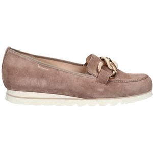 Hassia - Pisa - Instapper - Taupe - Calfssuede - Witte Rubberzool