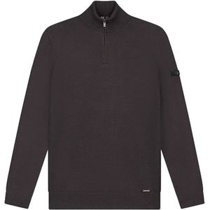 Malelions - Knitted Quarter Zip - Gebreide Trui - Mulch Brown