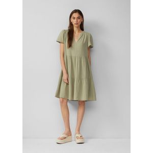 QS - Zomerjurk - Pastelgroen - Gevoerde Zoom - Pofmouwen