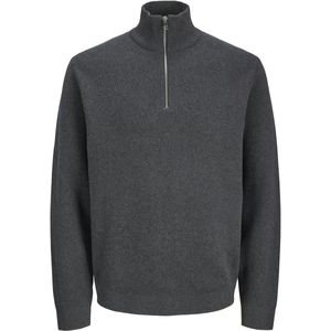 Jack & Jones - Jprblamilano Stitch Knit - Trui - Dark Grey Melange