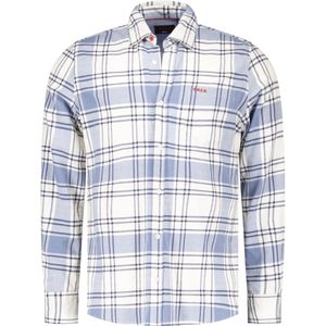 NZA - Geruit Overhemd - Wit - Katoen - Regular Fit