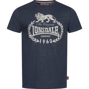 LONSDALE Shirt 'Ollie'  ecru / navy