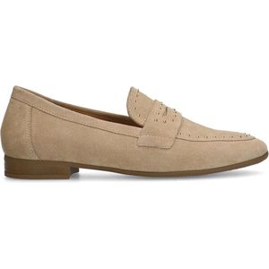 Manfield - Loafers - Beige - Suède - Gouden Studs
