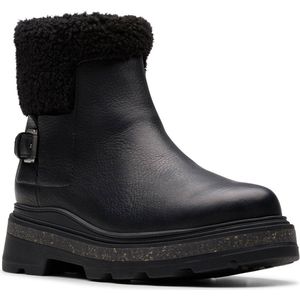 Clarks - Hencroft Madi - Leren Laarzen - Zwart - Waterdicht