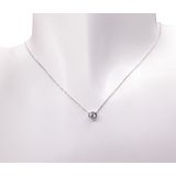 Christian - Miniatuur Ketting - Wit Goud - Zirkonia - 45 cm