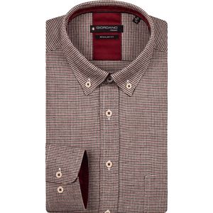 Giordano Overhemd rood, Ruit