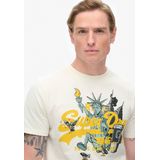 Superdry - New York Grafisch T-shirt - Wit - Heren