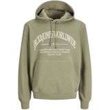 Jack & Jones - Hoodie - Grijs - Katoenmix met Stretchgehalte