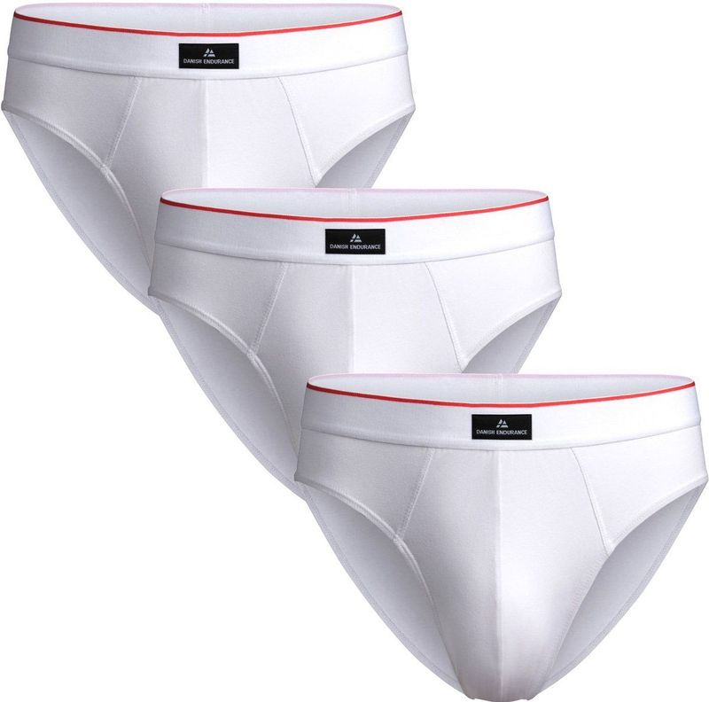 DANISH ENDURANCE - Katoenen Slips - Wit - 3 pack - Klassiek Ondergoed