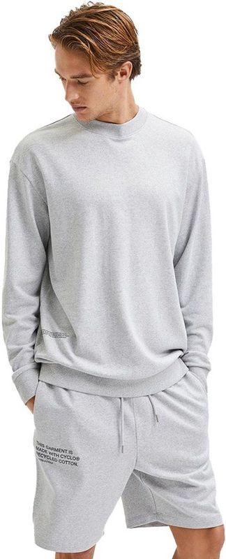 Selected - Aaren - Sweatshirt - Grijs - Heren - Relax Pasvorm