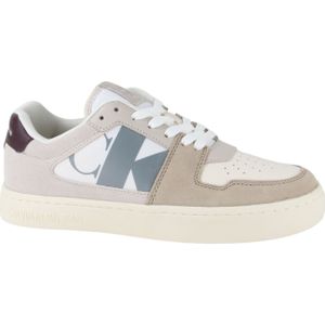 Calvin Klein - Heren Sneaker - Beige - Met Bordeaux Accenten