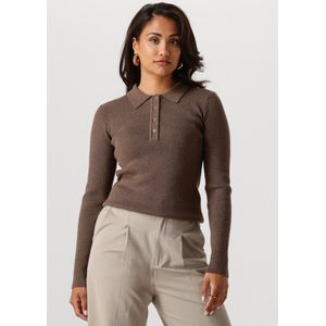 Notre-V Nv-genny Truien & vesten Dames - Sweater - Hoodie - Vest- Taupe - Maat XXL