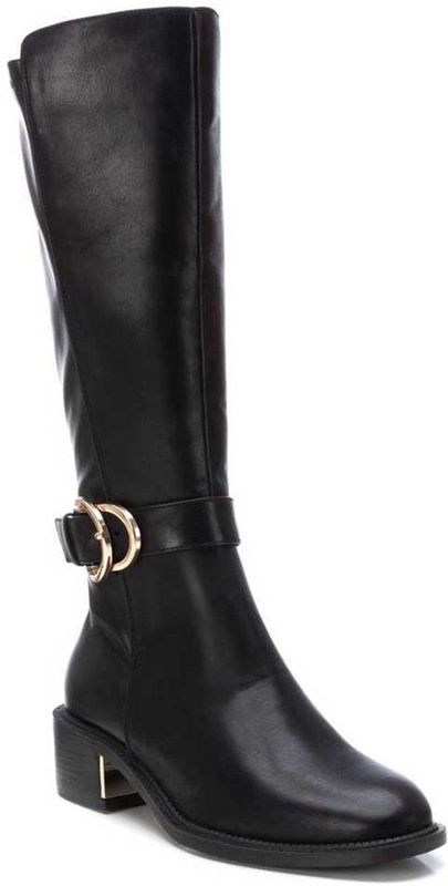 Xti - 14293702-MARRON - Hoge Laarzen - Bruin - Plat - Ritssluiting - Casual