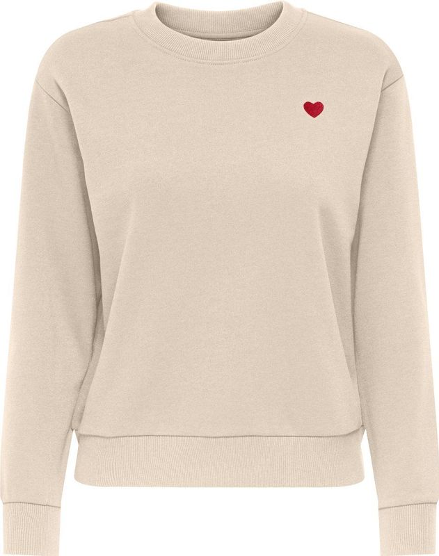 Jdyparis - Sweatshirt - Regular Fit - Lange Mouwen - O-hals - Parel Versiering
