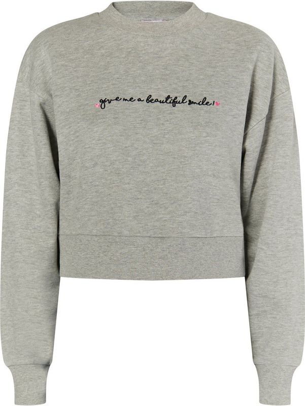 MYMO - Blonda - Sweatshirt - Grijs Gemêleerd - Lange Mouw