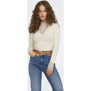 ONLY - ONLTILDE L/S HIGH NECK LACE TOP JRS NOOS - Dames - Blouses