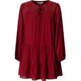 Pepe Jeans - Zwarte Jurk - Dames - Met Gerimpelde Rok