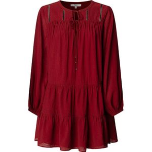 Pepe Jeans - Zwarte Jurk - Dames - Met Gerimpelde Rok