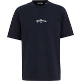 WE Fashion Shirt  donkerblauw / wit