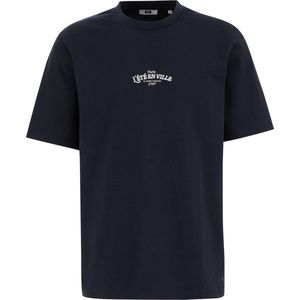 WE Fashion Shirt  donkerblauw / wit