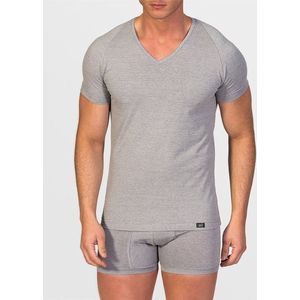 zd ZERO DEFECTS Onderhemd 'V-Neck T-Shirt Egiptian Cotton'  grijs