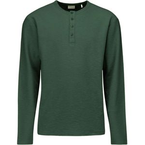 No Excess T-shirt long sleeve granddad slub m dark green