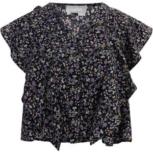usha blouse met korte mouwen
