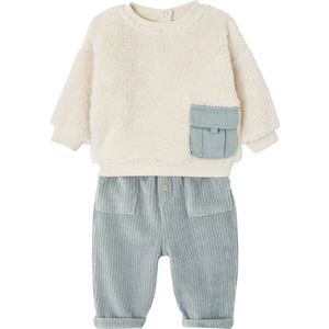 Vertbaudet - Babyset - Pluche Sweater en Corduroy Broek
