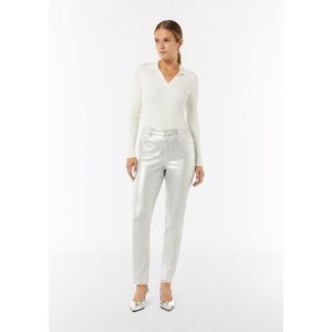 Broek - Effen - Katoen - Slimfit - Lang/maxi - Mid Waist