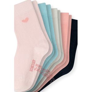 SCHIESSER - Rainbow - Huissokken - Ecru Lichtblauw Rosa Zwart - 5 Pack