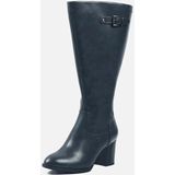 Knielaarzen - Model Romy - Zwart - 3XL tot 4XL - Hoogwaardig Synthetisch PU