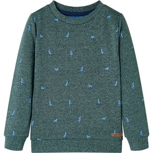 Kindertrui 92 gemêleerd donkergroen, kinderkleding, trui voor kinderen, sweater voor kinderen, top voor kinderen, kinderen trui, katoenen sweater
