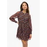 Superdry - Tiered Korte Jurk - Zwart - Lange Mouwen