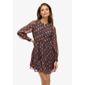 Superdry - Tiered Korte Jurk - Zwart - Lange Mouwen