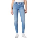 Wrangler - High Rise Skinny Jeans - Blauw - Hoog-Stretch - Gerecycled Katoen