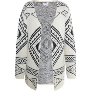 usha - Strick Cardigan - Ethno-Muster - Zacht Garngemisch met Viskose