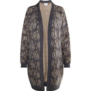 usha - FESTIVAL - Gebreid Vest - Bruin / Antraciet