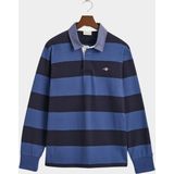 Gant - 2004083 - Poloshirt - Blauw - Gestreept - Katoen - Lange Mouwen