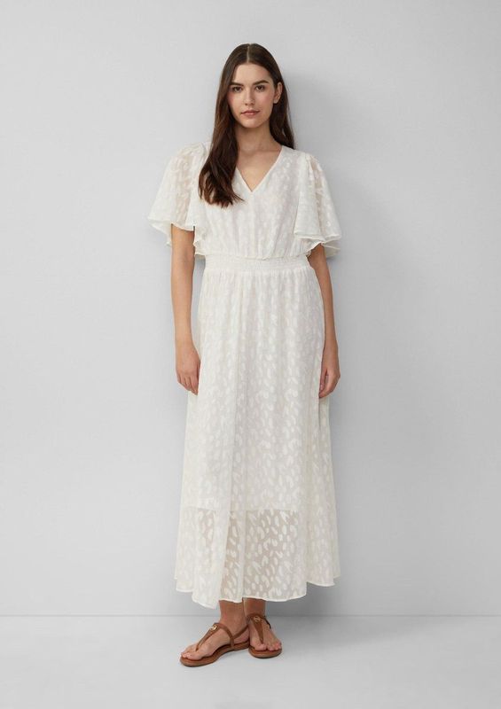 s.Oliver - Maxi-jurk - Chiffon - V-halslijn - Jersey Voering