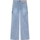 Indian Blue Jeans Meisjes jeans broek cargo wide fit - Licht blauw denim
