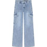 Indian Blue Jeans Meisjes jeans broek cargo wide fit - Licht blauw denim