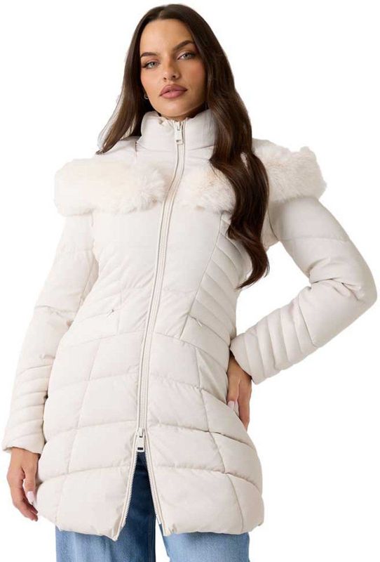 Guess - NEW Oxana W4Bl 61 Wglz 0 - Dames Pufferjas - Grijs