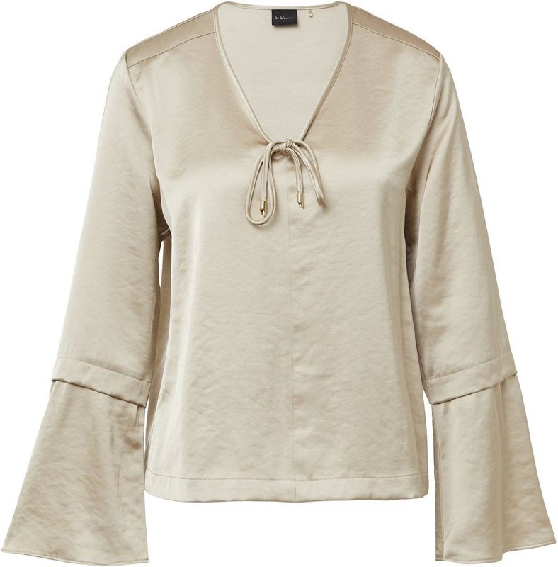s.Oliver - Blouse - Satijn - V-hals - Lange Mouwen