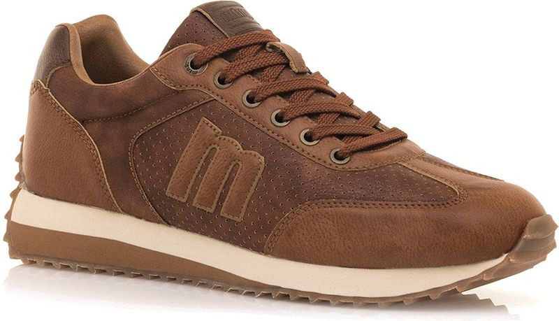 Mustang - 84808 Portland - Sportschoenen - Bruin - Plat - Veters - Casual