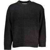 Calvin Klein - Vesten - Zwart - Trui met Ronde Hals en Contrasterende Details