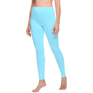 Ladeheid LA-LA40-133-LE Dames Leggings - Sport - Vrijetijdsbroek - Lang - Katoen - Sporbroek - Yogabroek - Turquoise - L