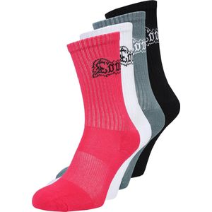 Mister Tee - Love Hate 4-Pack Sokken - 35/38 - Multicolours