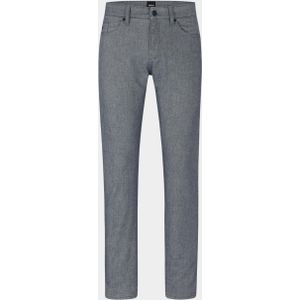 BOSS - Delaware3-1-20 - 5-Pocket Broek - Blauw - Slim Fit, Katoen, Polyester, Viscose, Elastaan